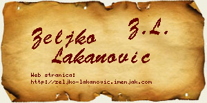 Željko Lakanović vizit kartica